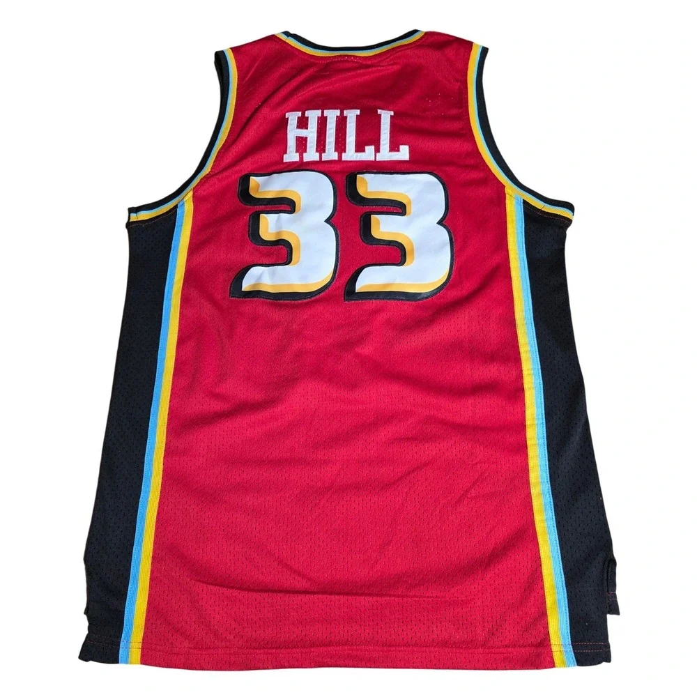 Adidas NBA Hardwood Classics Detroit Pistons Grant Hill 33 Red Jersey Mens M
